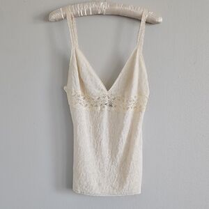 D&G Dolce & Gabbana Cream Lace Camisole